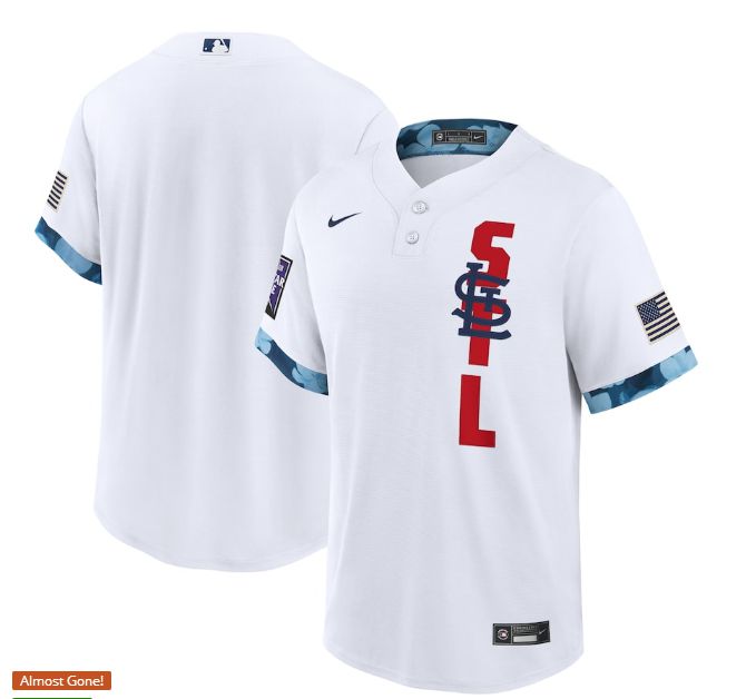 Men St.Louis Cardinals Blank White 2021 All Star Game Nike MLB Jersey->washington nationals->MLB Jersey